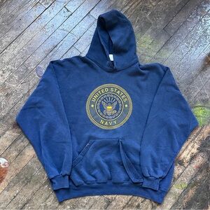 Vintage United States Navy Distressed Hoodie